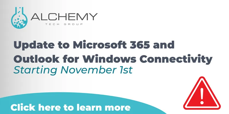 Update to Microsoft 365 and Outlook for Windows Connectivity