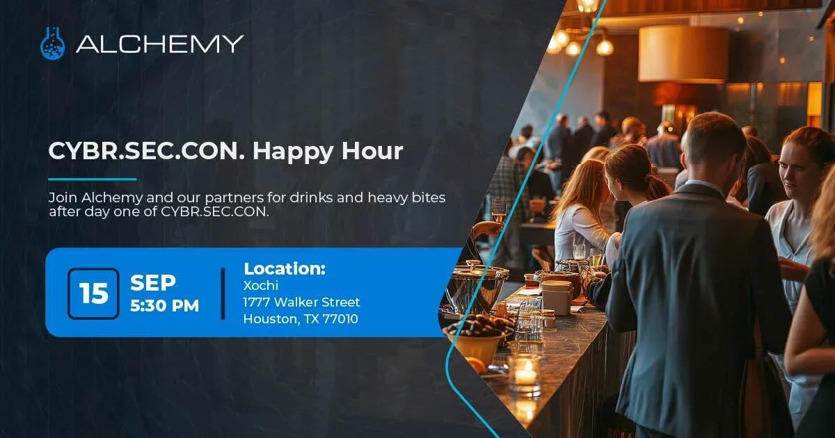 Alchemy’s CYBR.SEC.CON. Happy Hour